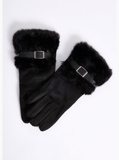 Gants en suédine poignet fourrure - afibel - Kiabi Gants en suédine poignet fourrure - afibel - Kiabi