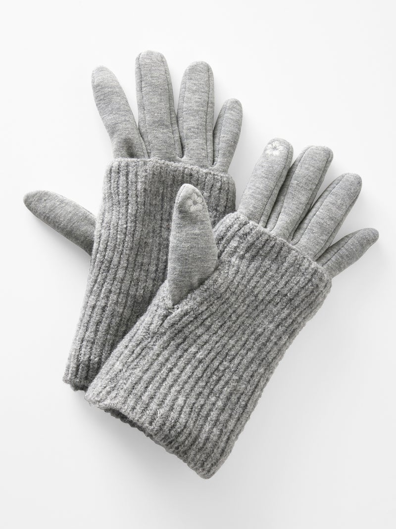 Gants et mitaines 3 en 1 - Damart Gris - Kiabi