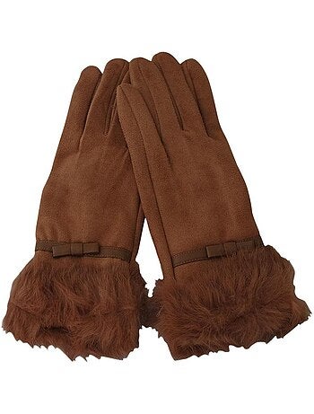 Gants fausse fourrure