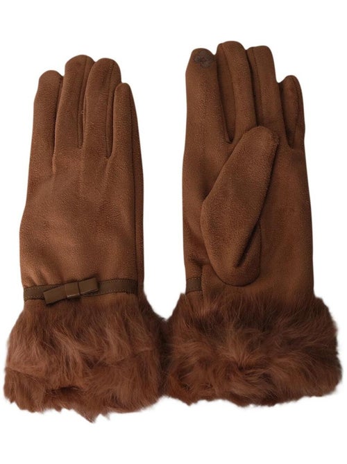 Gants fausse fourrure - Kiabi