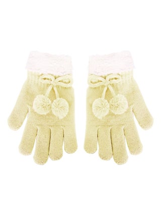 Gants femme avec pompons