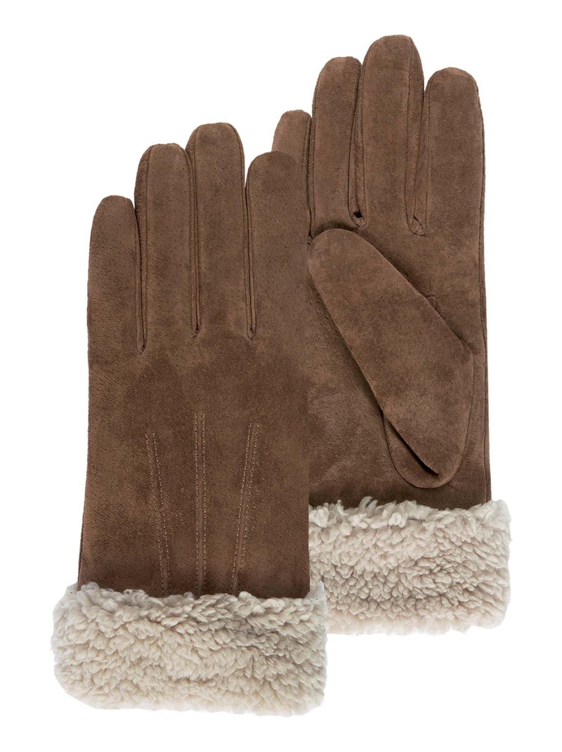Gants femme cognac en cuir Isotoner Cognac - Kiabi