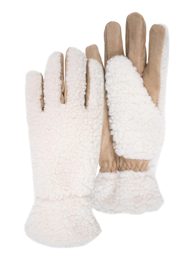 Gants femme crème sherpa Isotoner Beige clair - Kiabi