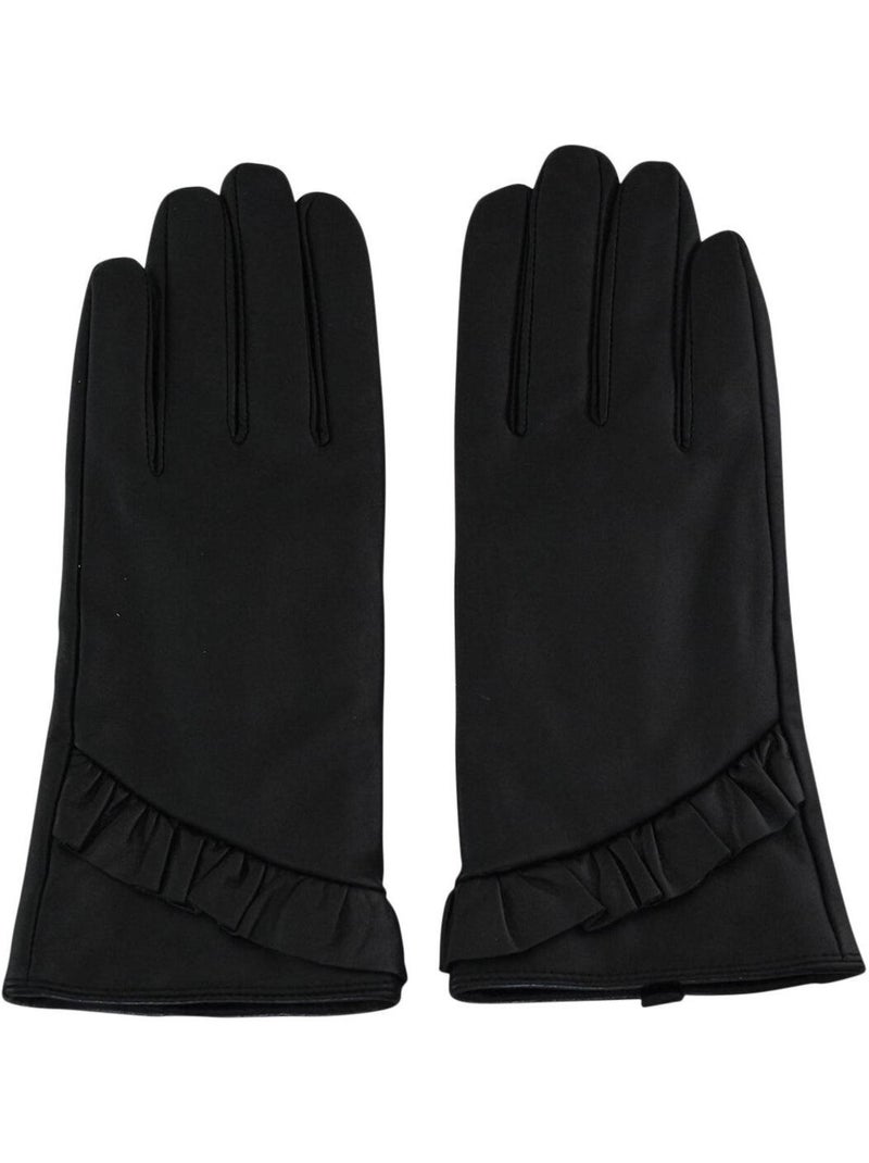 Gants femme cuir NERINA Noir - Kiabi