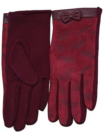 Gants femme motif PLUMES
