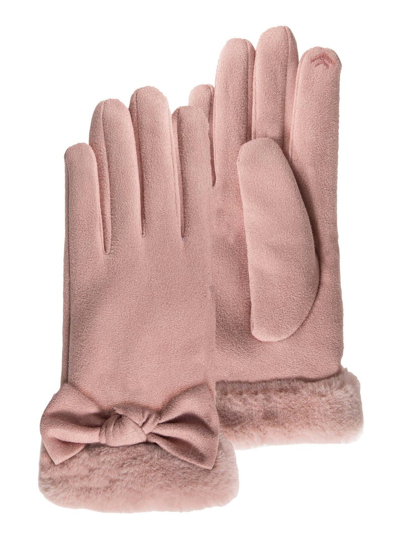 Gants femme ultra chaud tactiles rose Isotoner Rose - Kiabi