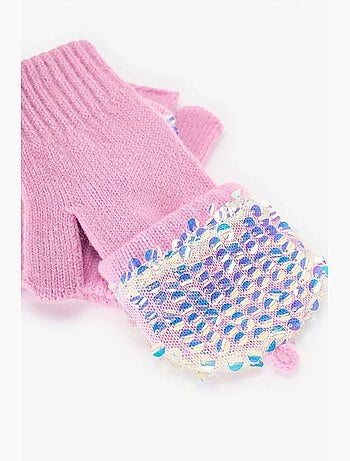 Gants fille à paillettes penti