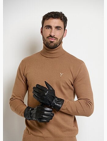 Gants homme en cuir patte poignet - AFIBEL