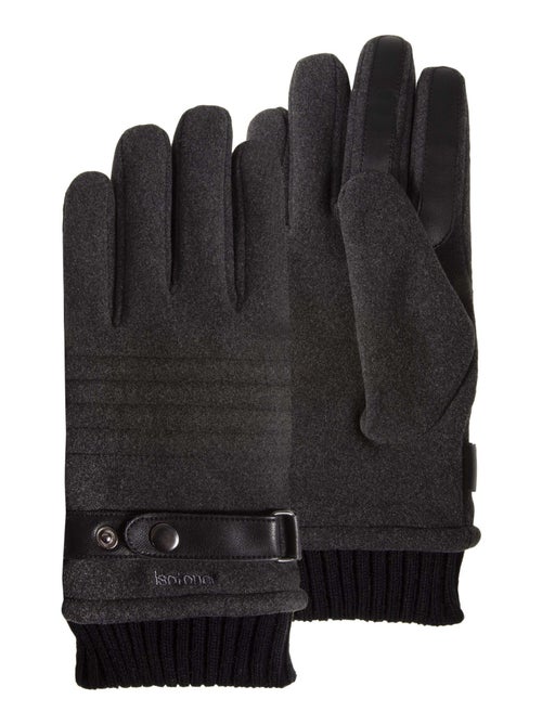 Gants homme smartouch tactiles gris Isotoner - Kiabi