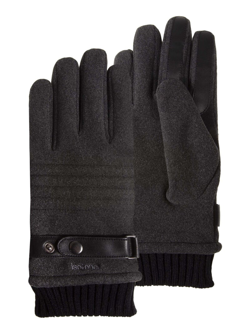 Gants homme smartouch tactiles gris Isotoner Gris - Kiabi