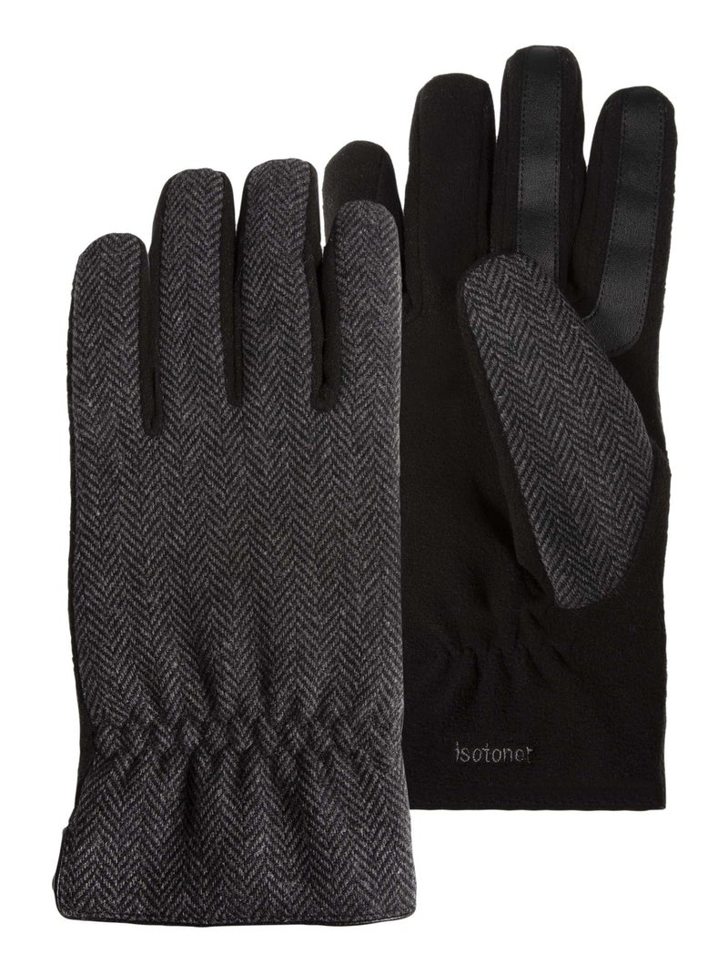 Gants homme tactiles chevrons Isotoner Gris Gris - Kiabi
