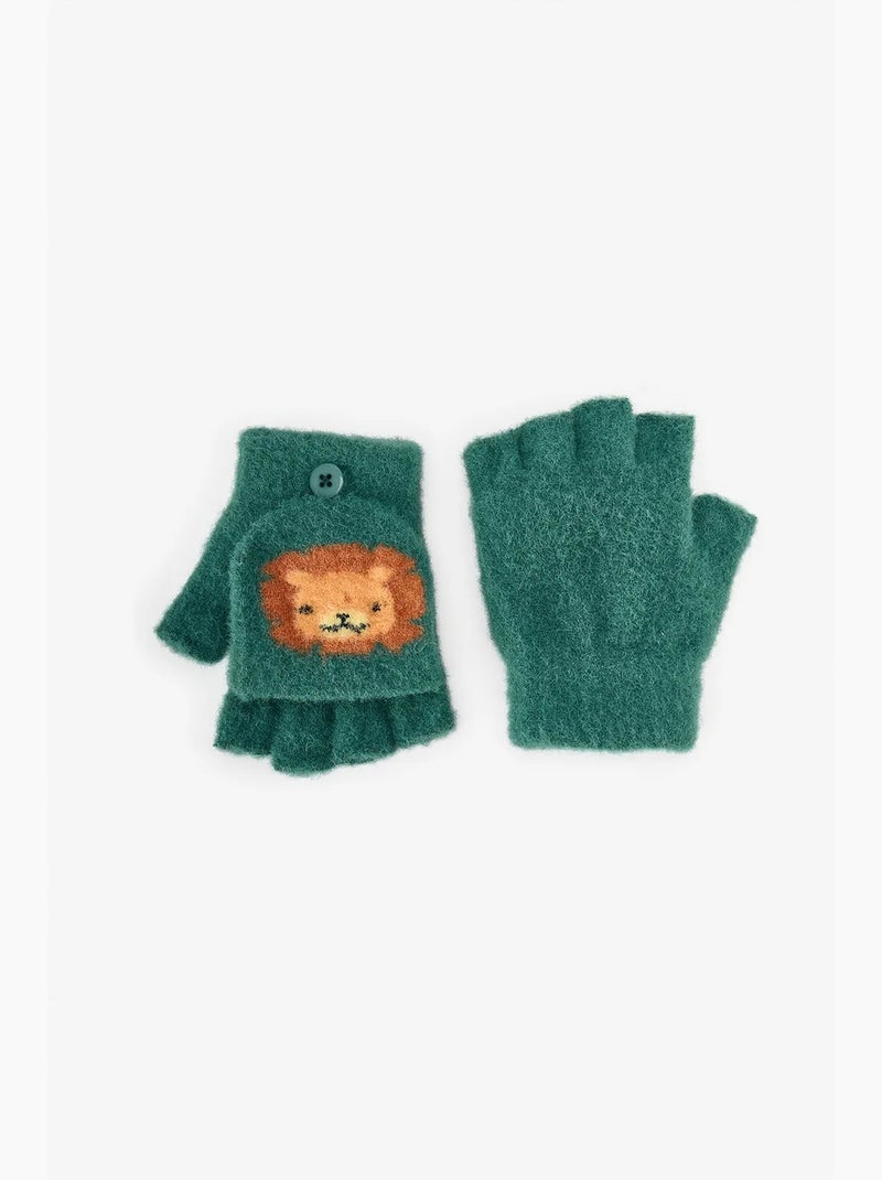 Gants lion garçon penti Vert émeraude - Kiabi