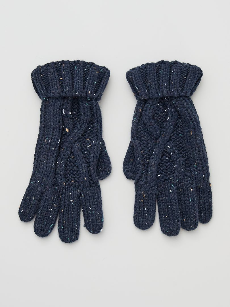Gants Femme Debenhams – Bleu Marine – Taille L – Chauds Et élégants