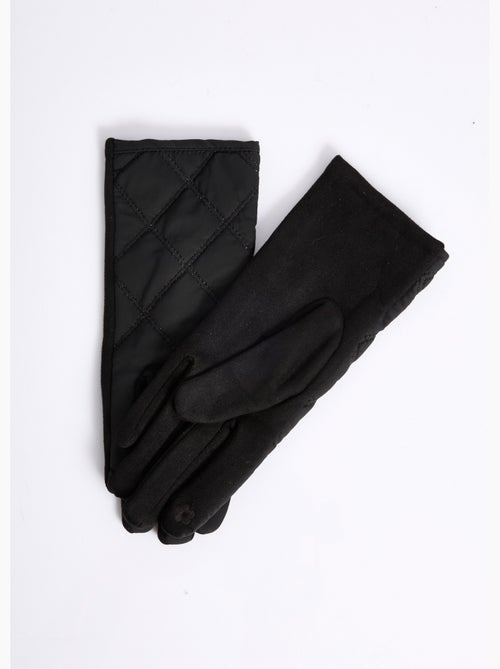 Gants matelassés surpiqués envers suédine - afibel - Kiabi Gants matelassés surpiqués envers suédine - afibel - Kiabi