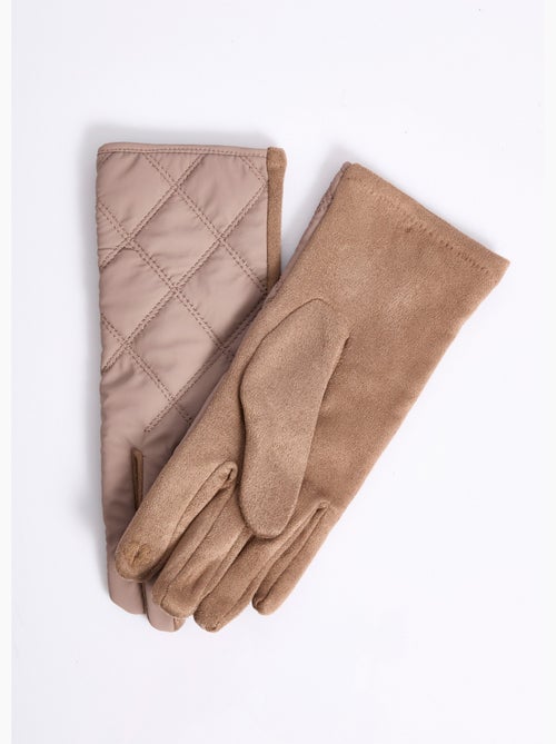 Gants matelassés surpiqués envers suédine - afibel - Kiabi Gants matelassés surpiqués envers suédine - afibel - Kiabi