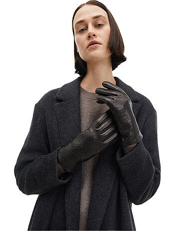 Gants motif/style en relief re-lock - calvin klein