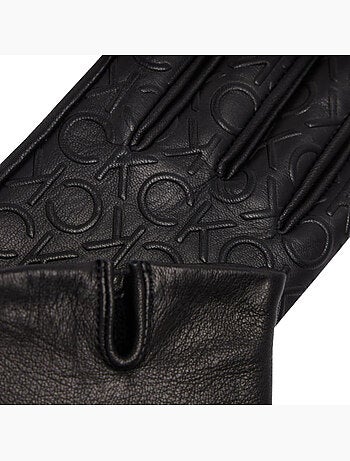 Gants motif/style en relief re-lock - calvin klein