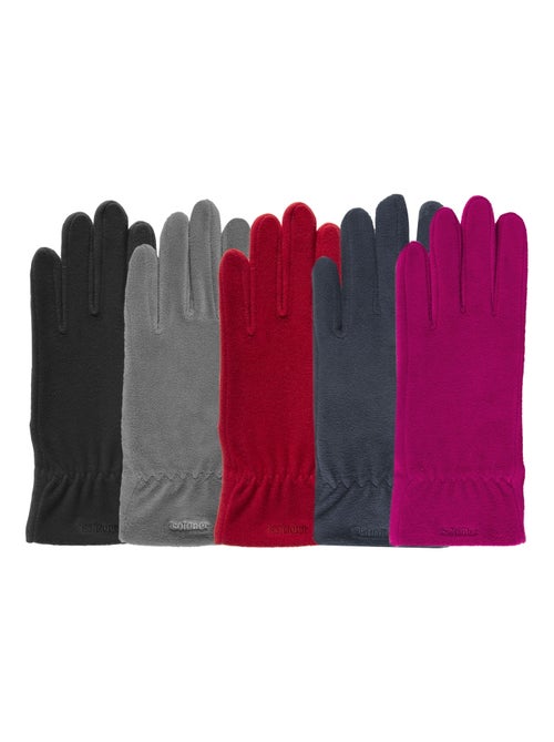 Gants résistants à l'eau, en polaire stretch, non doublés femme Isotoner - Kiabi