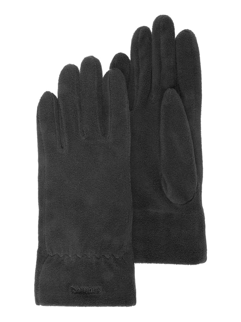 Gants résistants à l'eau, en polaire stretch, non doublés femme Isotoner Noir - Kiabi