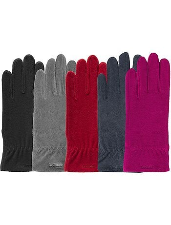 Gants résistants à l'eau, en polaire stretch, non doublés femme