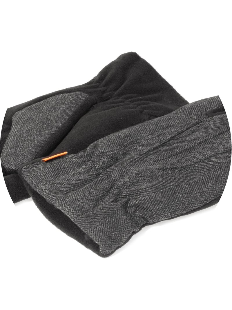 Gants tactiles bi-matières tissu/polaire - doublure flexible homme isotoner Gris Gris - Kiabi