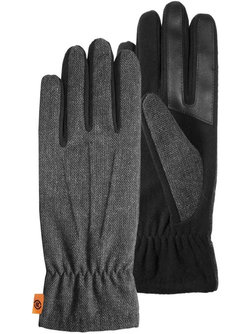 Gants tactiles bi-matières tissu/polaire - doublure flexible homme isotoner - Kiabi