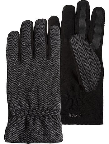 Gants tactiles, chauds doublés en polaire homme isotoner
