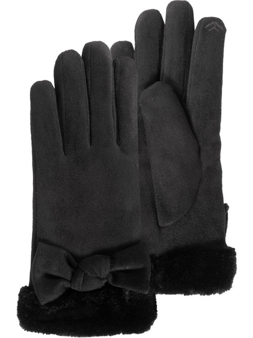 Gants tactiles, chauds, doublés imitation fourrure, taille unique femme Isotoner - Kiabi Gants tactiles, chauds, doublés imitation fourrure, taille unique femme Isotoner - Kiabi