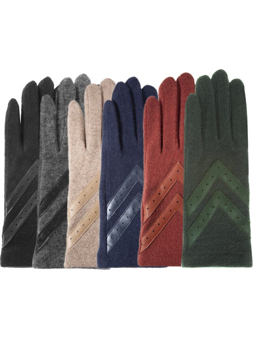 Gants tactiles, chauds, en laine, non doublés femme - Kiabi