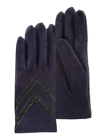 Gants tactiles, chauds, en laine, non doublés femme