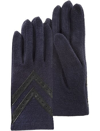 Gants tactiles, chauds, en laine, non doublés femme