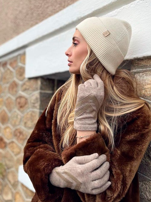 Gants tactiles, chauds, en laine, non doublés femme Isotoner - Kiabi