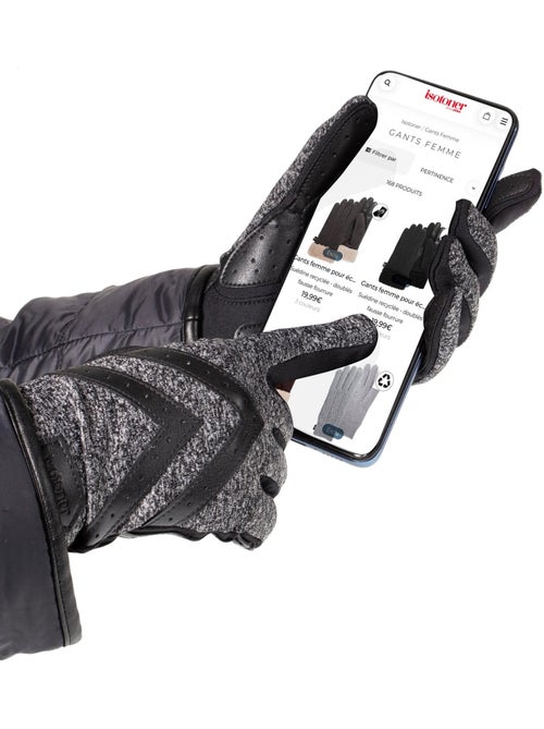 Gants tactiles, chauds, en laine, non doublés femme isotoner - Kiabi Gants tactiles, chauds, en laine, non doublés femme isotoner - Kiabi