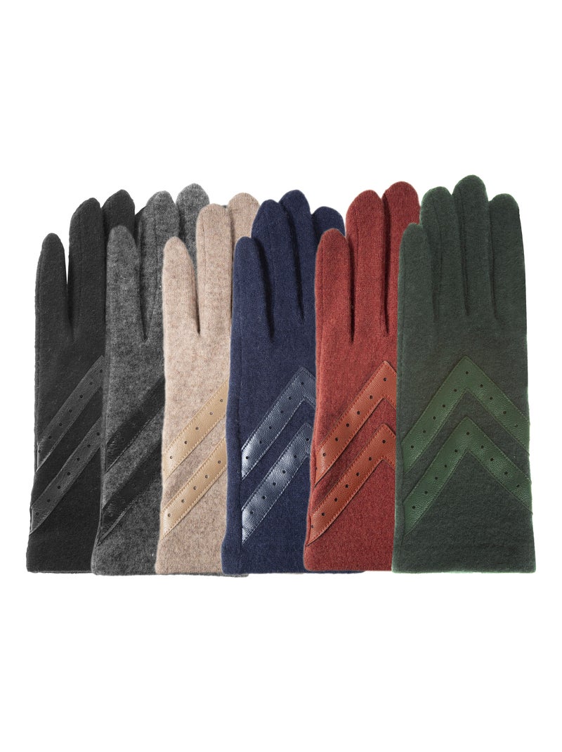 Gants tactiles, chauds, en laine, non doublés femme Isotoner Noir - Kiabi