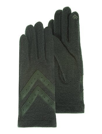 Gants tactiles, chauds, en laine, non doublés femme Isotoner