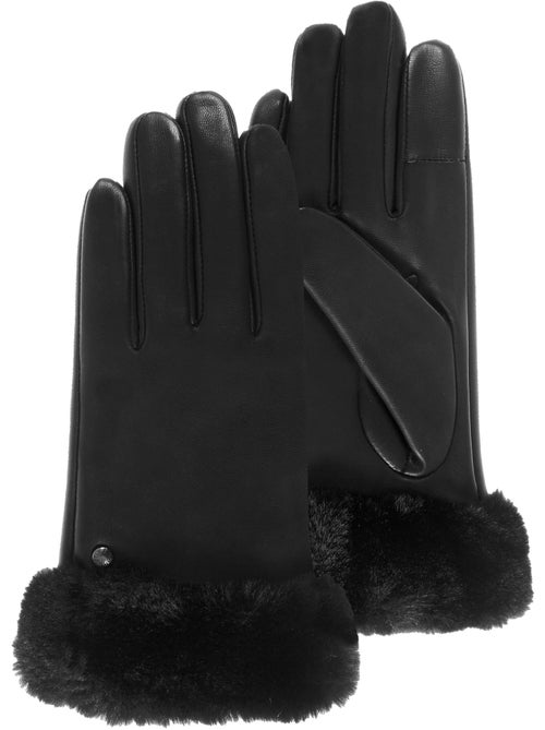 Gants tactiles en cuir d'agneau pleine fleur - doublés chaud femme isotoner - Kiabi Gants tactiles en cuir d'agneau pleine fleur - doublés chaud femme isotoner - Kiabi