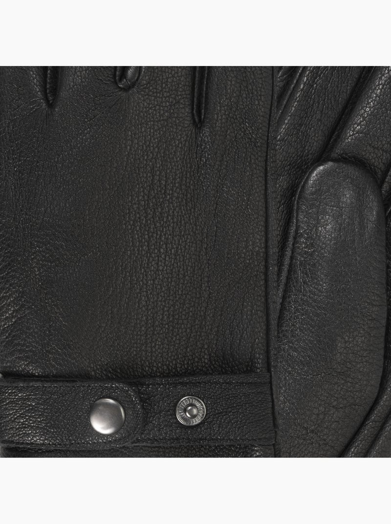 Gants tactiles, en cuir de chèvre, doublé imitation micro-fourrure homme isotoner Noir - Kiabi