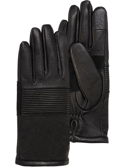 Gants tactiles, en cuir de chèvre, doublés imitation micro- imitation femme isotoner - Kiabi Gants tactiles, en cuir de chèvre, doublés imitation micro- imitation femme isotoner - Kiabi