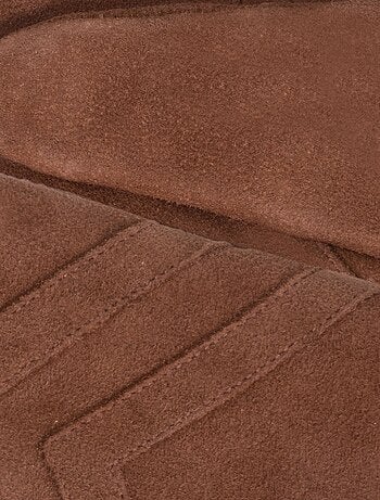 Gants Tactiles en cuir de chèvre velours - doublés micro fausse femme Isotoner