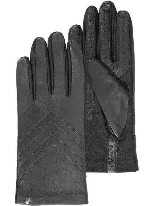 Gants tactiles en cuir de moutone tissu - doublés soie femme isotoner - Kiabi Gants tactiles en cuir de moutone tissu - doublés soie femme isotoner - Kiabi