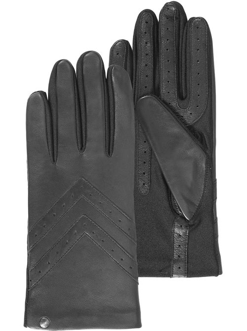 Gants tactiles en cuir de moutone tissu - doublés soie femme isotoner - Kiabi Gants tactiles en cuir de moutone tissu - doublés soie femme isotoner - Kiabi