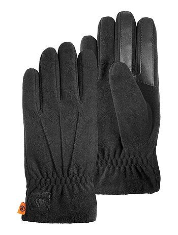 Gants tactiles en polaire recyclée - doublure flexible homme