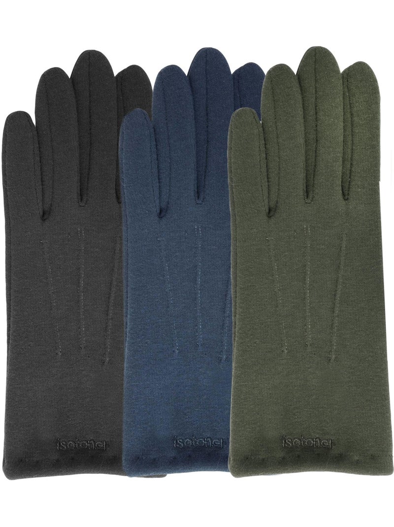 Gants tactiles en tissu doux et chaud, non doublés femme isotoner Noir - Kiabi