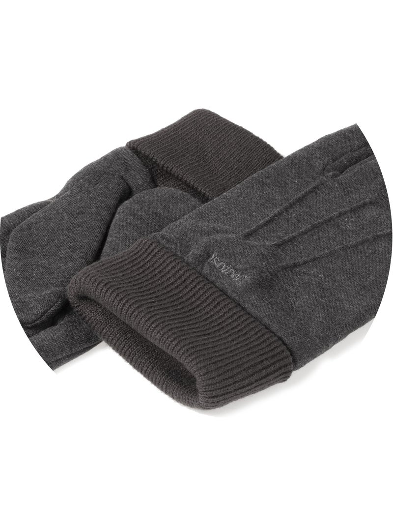 Gants tactiles en tissu doux et chaud, non doublés homme Isotoner Gris - Kiabi