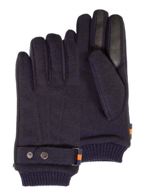 Gants tactiles en tissu lainé, doublés imitation fourrure homme Isotoner - Kiabi