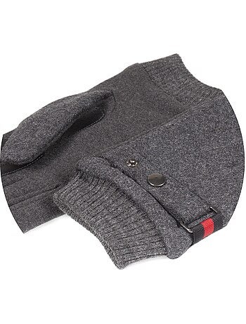 Gants tactiles en tissu lainé, doublés imitation fourrure homme Isotoner