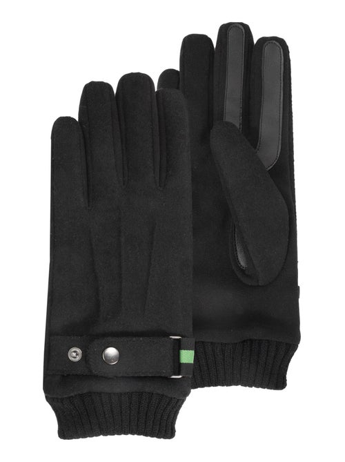 Gants tactiles en tissu lainé, doublés imitation fourrure homme Isotoner - Kiabi