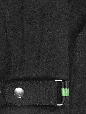 Gants tactiles en tissu lainé, doublés imitation fourrure homme