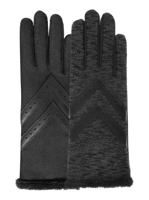 Gants tactiles en tissu recyclé, doublés chaud, Taille Unique femme Isotoner - Kiabi