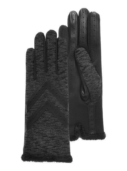 Gants tactiles en tissu recyclé, doublés chaud, Taille Unique femme Isotoner - Kiabi
